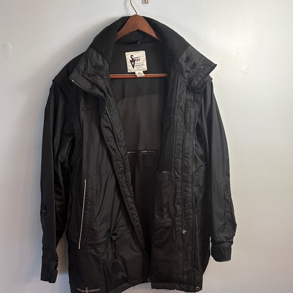 Scottevest Black Men's Raincoat